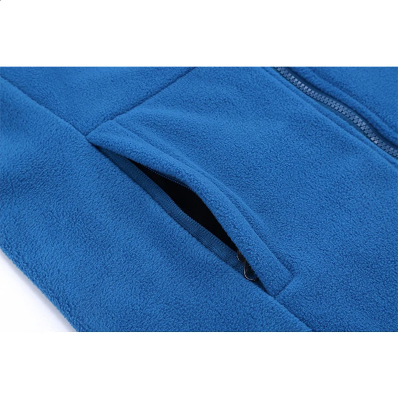 Soft Polar Fleece Jacket with Pockets Lightweight Outdoor Recreation Full Zip Coat 241017