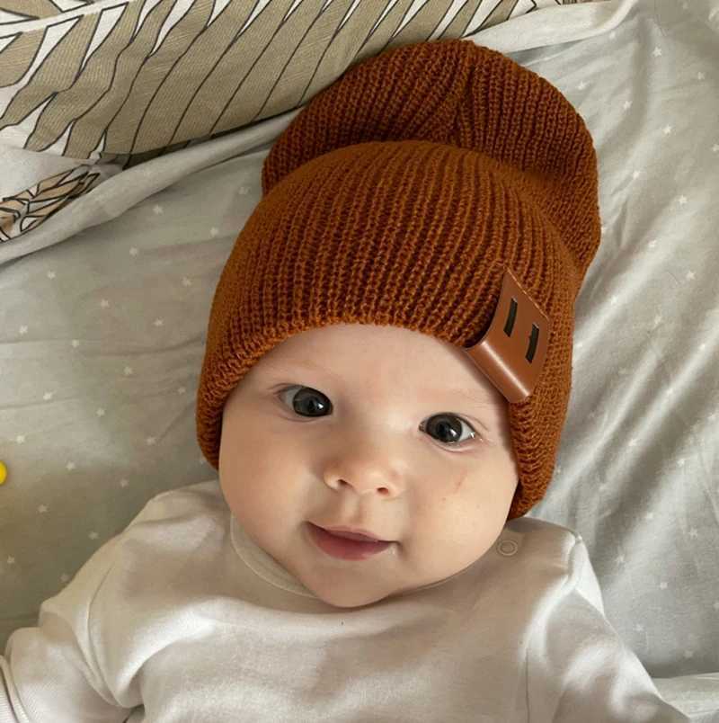 Baby Hat Kids Newborn Knitted Cap Crochet Solid Children Beanies Boys Girls Hats Headwear Toddler Kids Caps Accessories Clothes LX241018