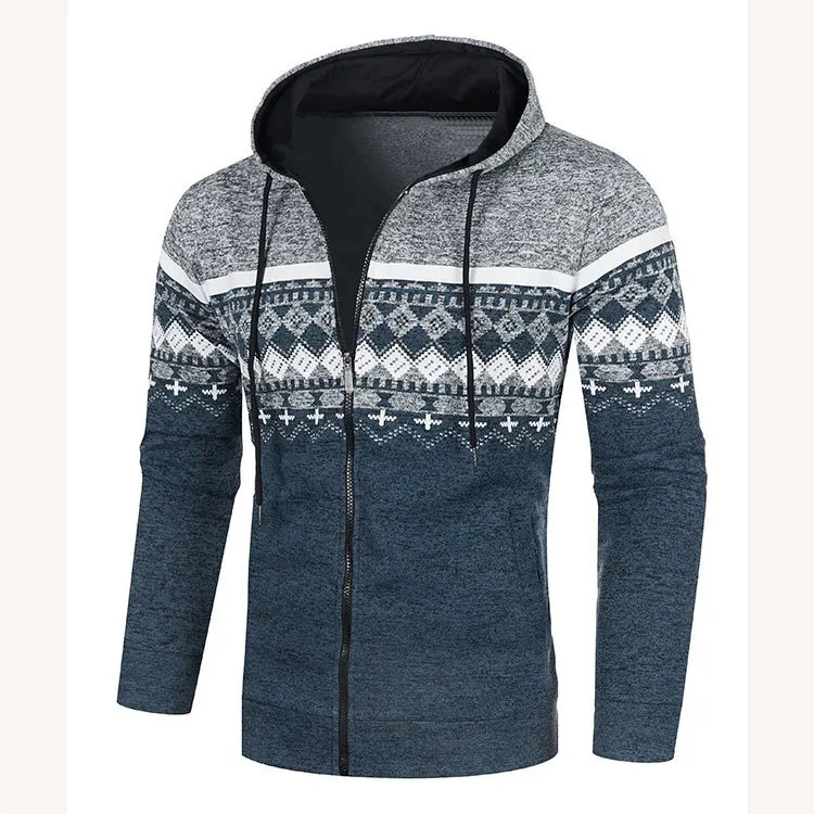 Winter Fashion Sweater Coats Men Warm Knitted Cardigan Korean ZipUp Knitwear Hooded Knit Jacket Man Clothing 241018