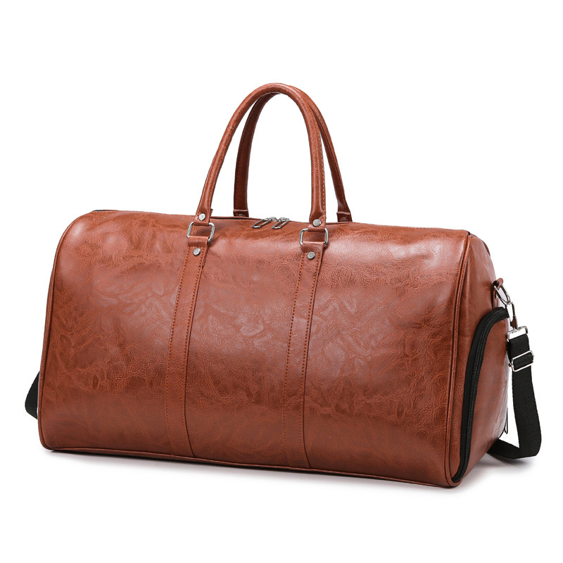 3 Luufan Crazy Horse Genuine Men Real Leather Travel Duffel Vintage Big Weekend Bag Male Luuage Handbag Duffle 4