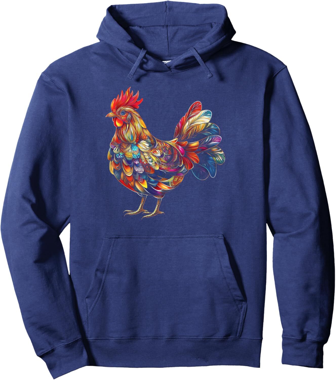 Hoodie for Mens Womens Rooster Chicken Bird Colorful Hen Farm Animal Gift Pullover Hoodie Graphic Hoodies sweatshirt Pullover Long Sleeve