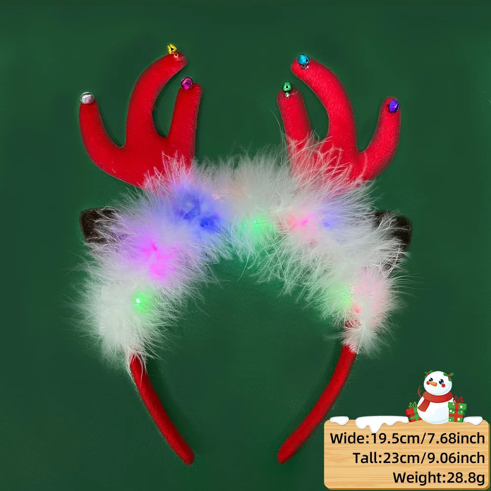 Suitable for Christmas holiday hair high-quality holiday accessories cute gifts magical glowing Christmas hair cute 241018