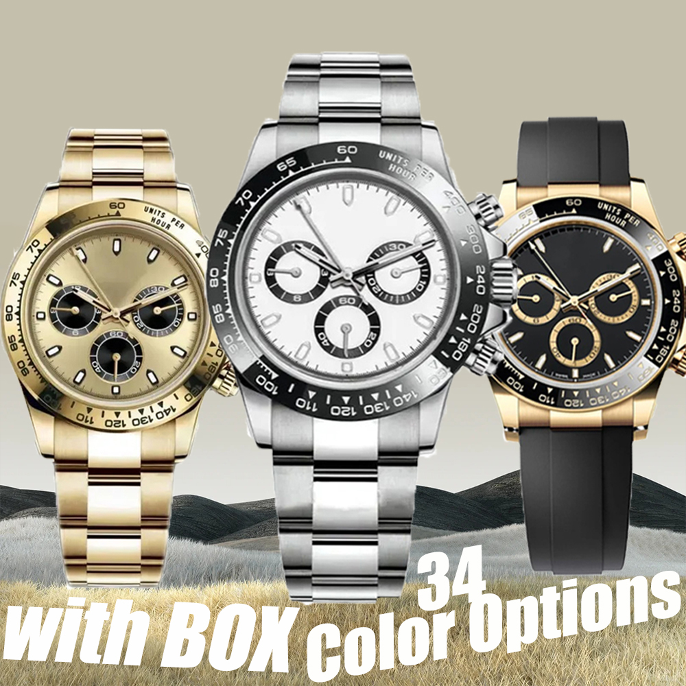 watch mechanical mens watch stainless steel bracelet sapphire glass waterproof rubber strap business casual couple watch with box 40mm