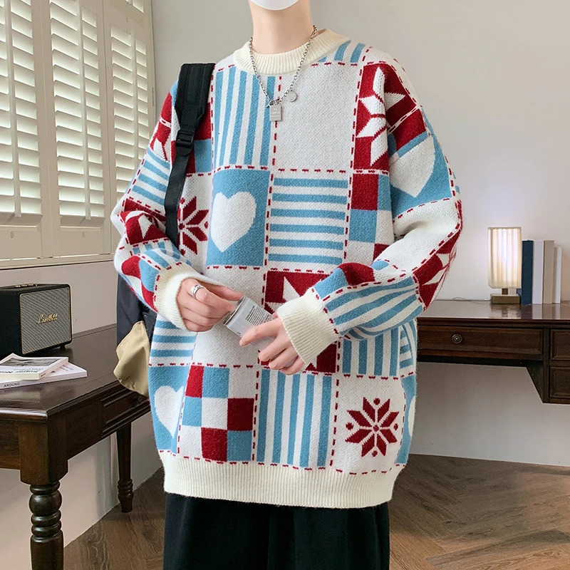 Fall Winter Fashion y Mens Sweaters High Quality Long Sleeve Soft Warm Sweater Men Casual Print Pullover 241018
