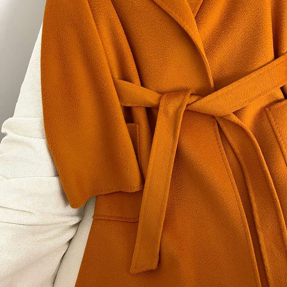New Natural Jacket Autumn And Winter Fox Real Wool Women's Mid-Length Coat Removable Fur Collar