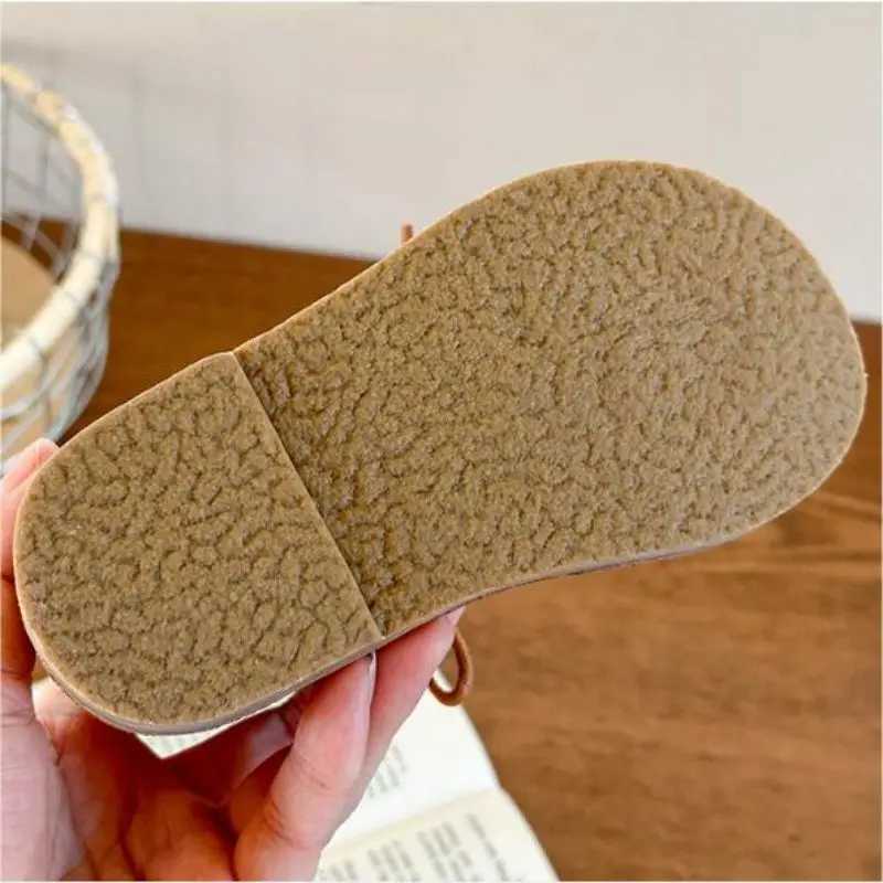 Boots Korean version childrens boots 2024 autumn and winter fashion trend genuine leather childrens zipper shoes anti slip girls boots H241018