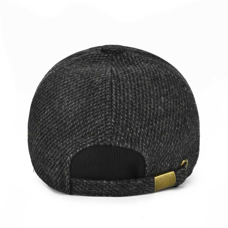 Baseball Cap Autumn Woolen Knitted Designer Mens Winter Cap Thicken Warm Hats with Earflaps Mens Brand Hats Dad Trucker HatsX241018