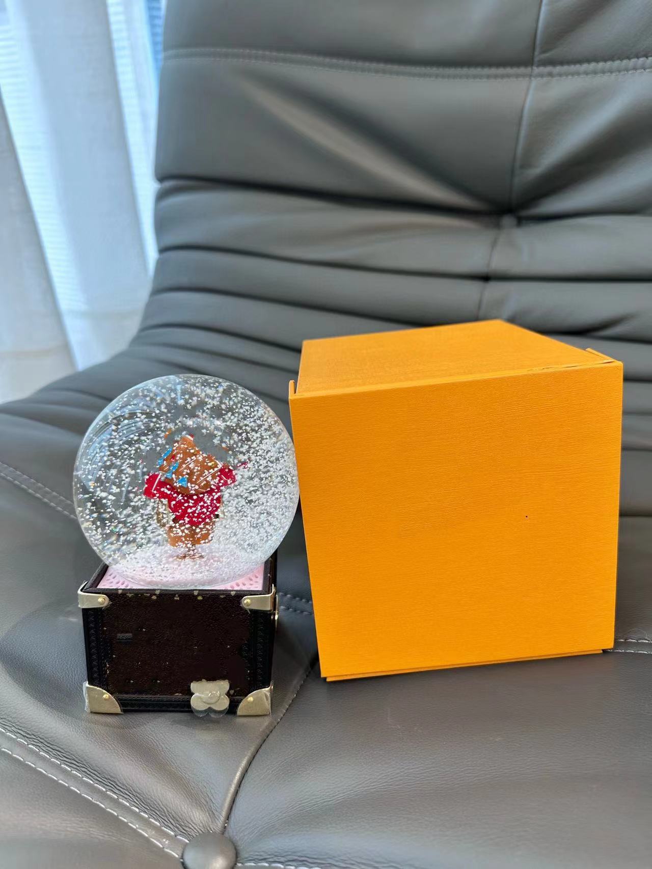 Christmas Decorations Snow Globe Classics Letters Crystal Ball With Gift Box Limited Birthday Gift Christmas Gift