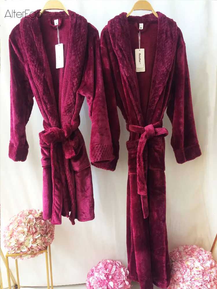 Custom Couple Bathrobe Personalized Wedding Bathrobe Flannel Anniversary King Queen Robes Honeymoon Mr Gift Bride And Groom GiftXJ241018