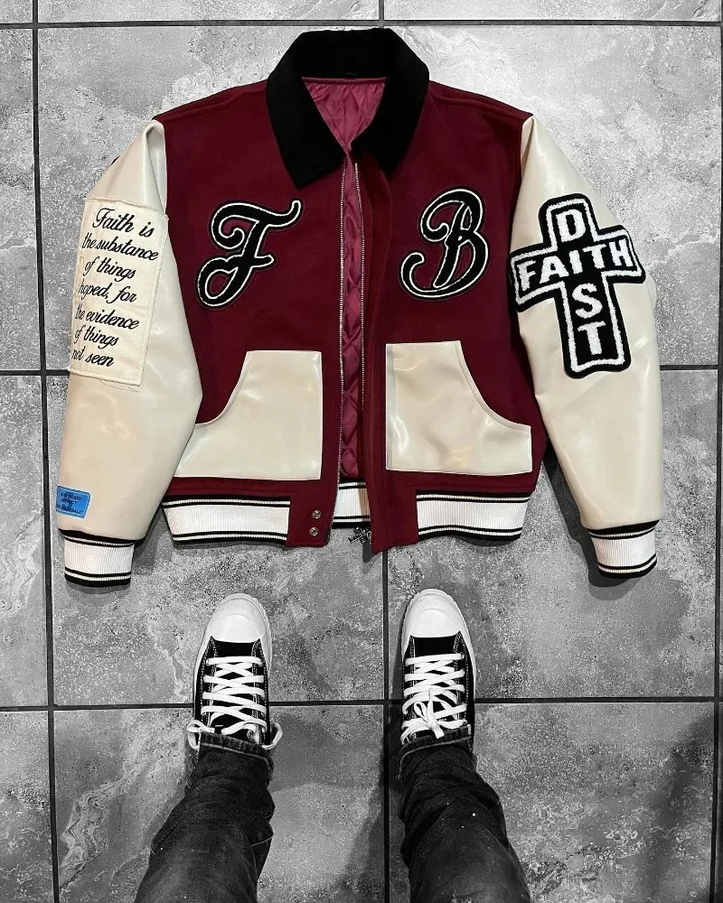 Y2K Harajuku Fashion Letter Embroidered Sports Baseball Uniform Mens High Street Retro Hiphop Casual Coat Couple 241018