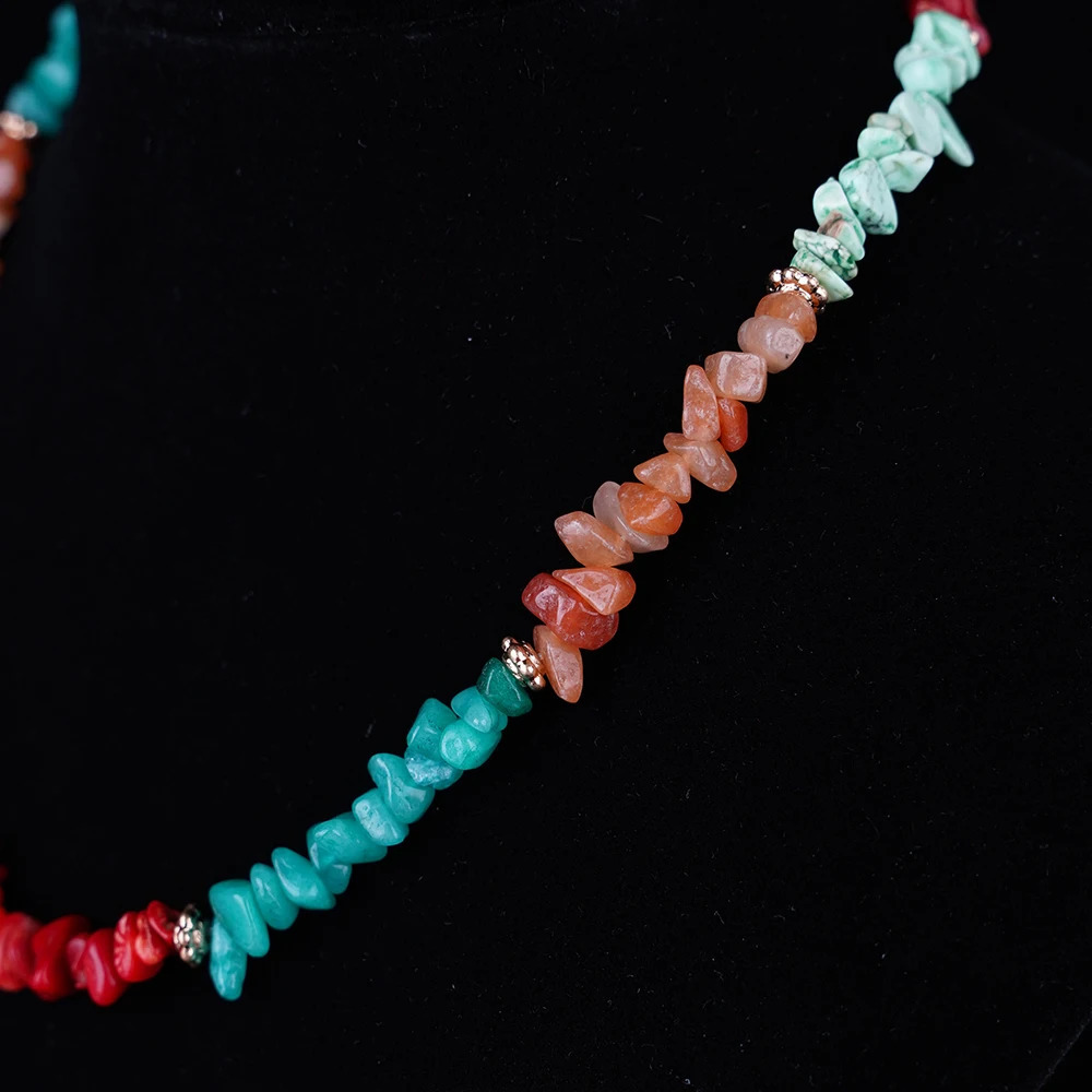 Natural Irregular Shell Beads Colored Coral Stone Necklace Female Charm Handmade Jewelry Necklace y2k Accessories 241018