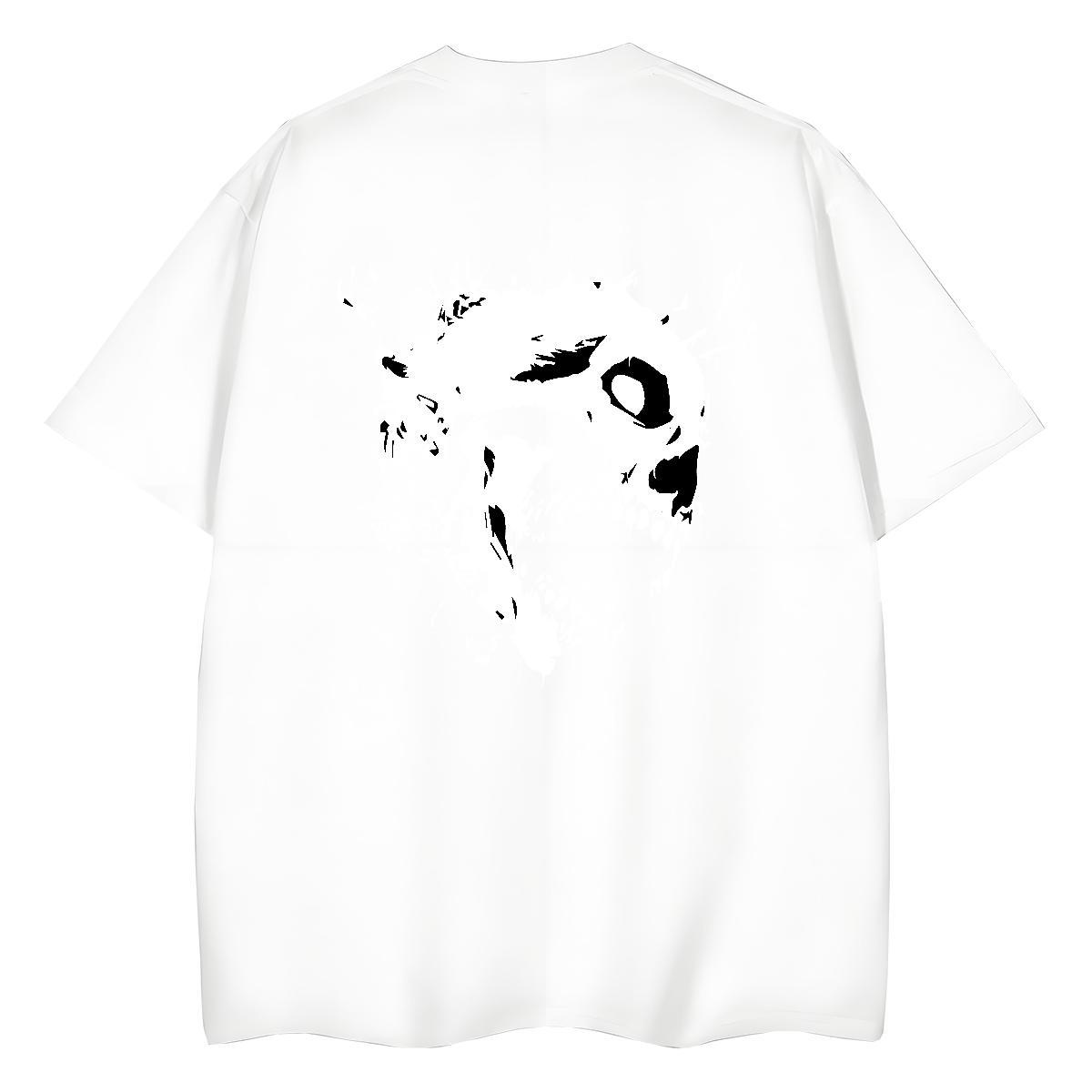 Factory Direct Womens T Shirts 100% Cotton 230g Breathable Short Sleeve Casual skull Lady T shirt Loose Anime Print Polos