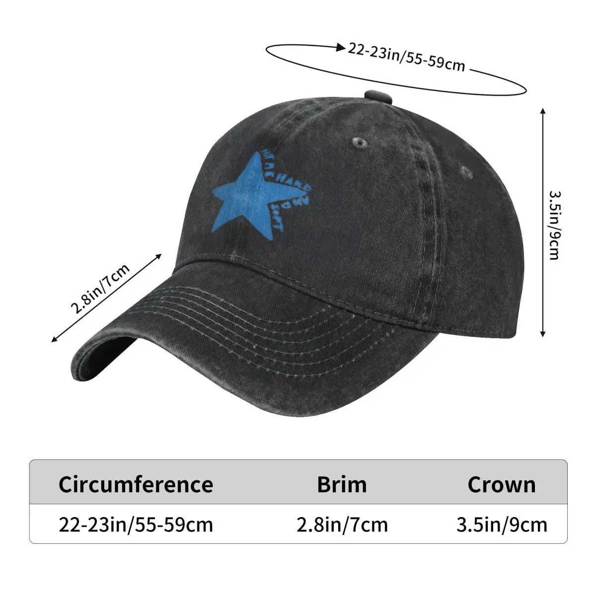 Blue Star Billies Hit Me Hard And Soft Unisex Baseball Caps Eilishs Distressed Denim Hats Cap Vintage Outdoor Summer HeadwearX241018