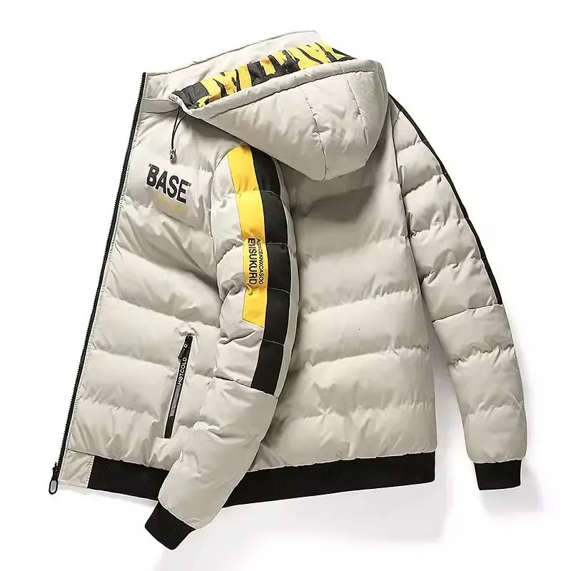 Men Autumn Winter Cotton Jacket Warm Comfortable Padded Thickened Down DoubleSided Clothes Removable Cap M5XL 241018