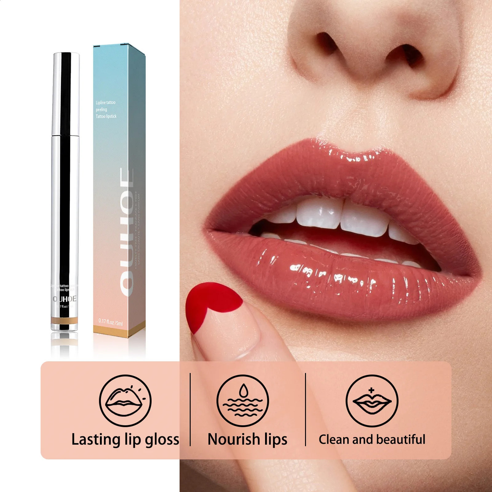 Peel Off Lip Liner Tattoo Pen Waterproof Long Lasting Lip Pencil Non Stick Matte Lipliner Moisturising Makeup Lipgloss Cosmetics 241017
