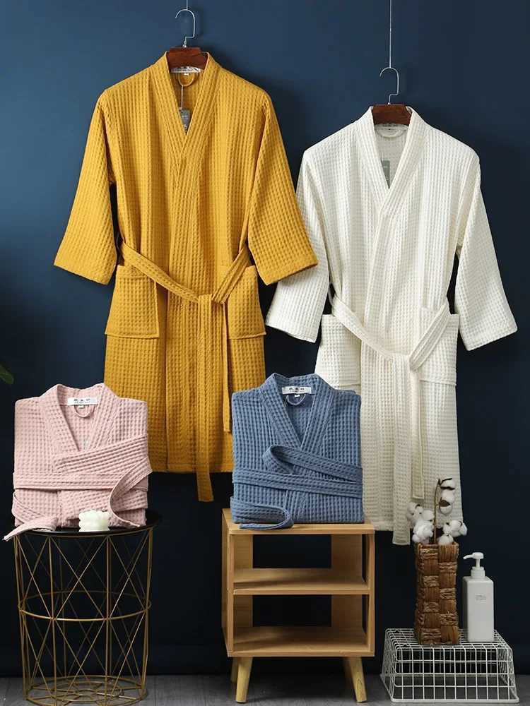 Bathrobe Men 100% Cotton Towel Terry Kimono Bath Robe Thick Warm Winter Dressing Gown Women Hotel Sleepwear Bridesmaid RobesXJ241018