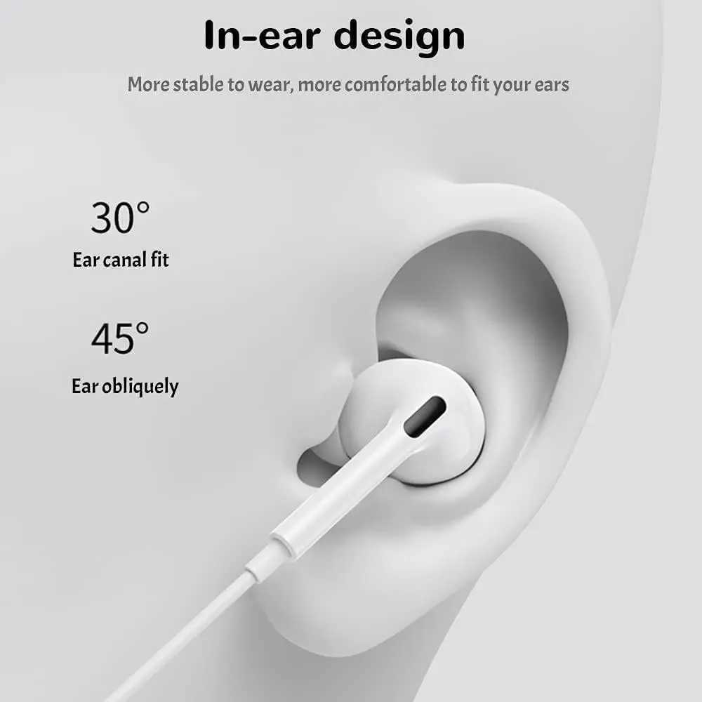Headphones For Apple Headphones For iPhone 15 14 13 12 11 Pro Max X 8 Plus Earphones Bluetooth Wired Earbuds Accessories Z241018