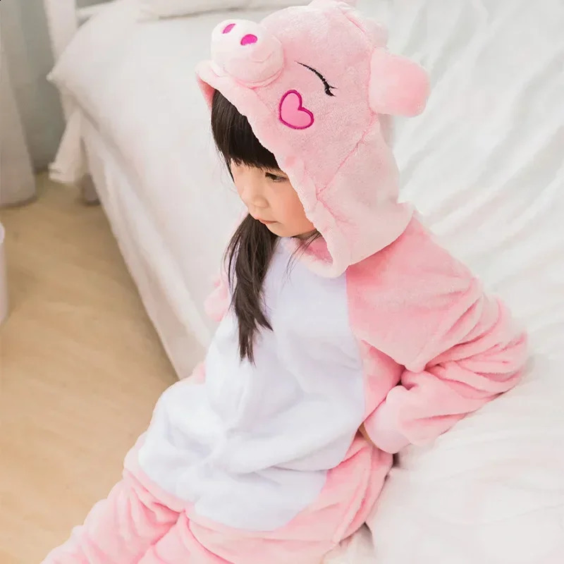 Green Frog Carnival Onesie Kids Pajama Flannel Animal Anime Kigurumi Full Body Boy Girl Sleepwear Sleep Children Clothes Set 241017