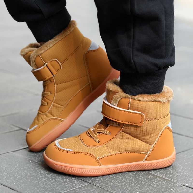 Boots Winter Warm Childrens Snow Boots Wide Toes Barefoot Snow Boots Girls and Boys Outdoor Casual Shoes Childrens/Childrens Winter Shoes H241018