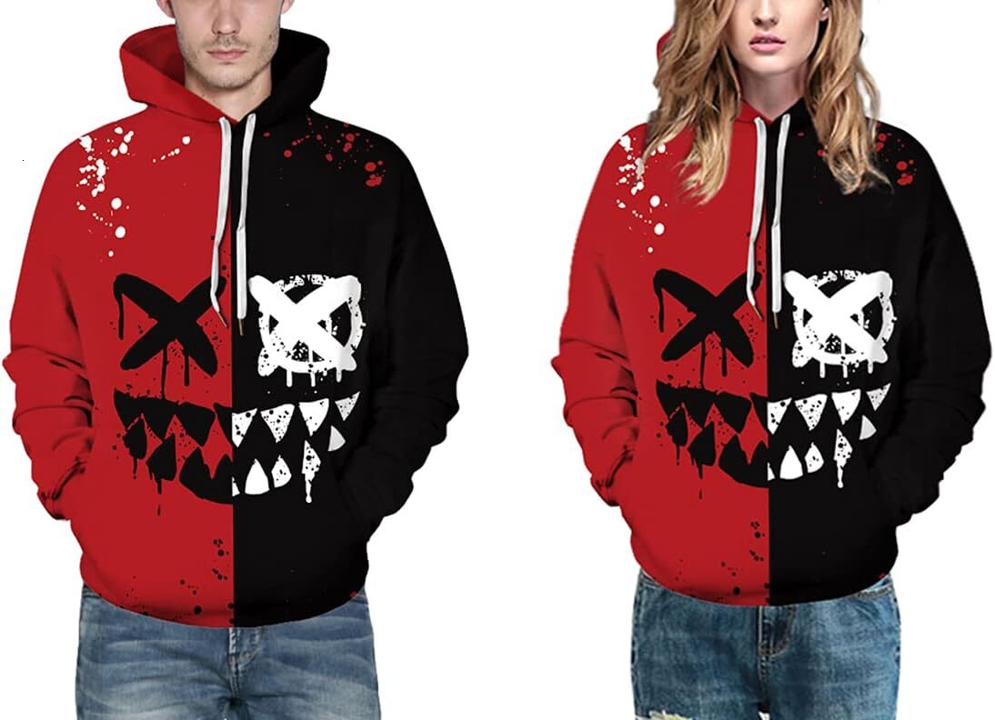 Hoodie for Mens Womens Mens Novelty Hoodie Realistic 3D Print Sweatshirt Unisex Top Casual Pullover Graphic Hoodies sweatshirt Fashionable and Warm