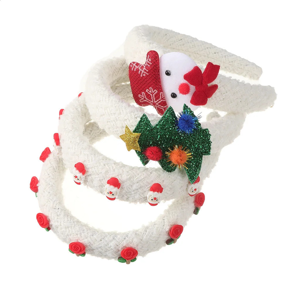 Christmas hairstyle fashionable eye shadow unique and lovely hairpin ed for the party by Santa Clauss holiday headdress 241018