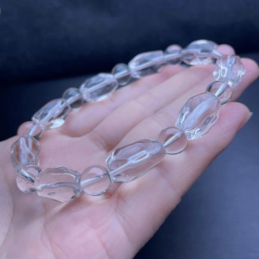 1 piece of Fengbaowu natural quartz bracelet irregular beads crystal therapy stone fashionable jewelry gift 241018