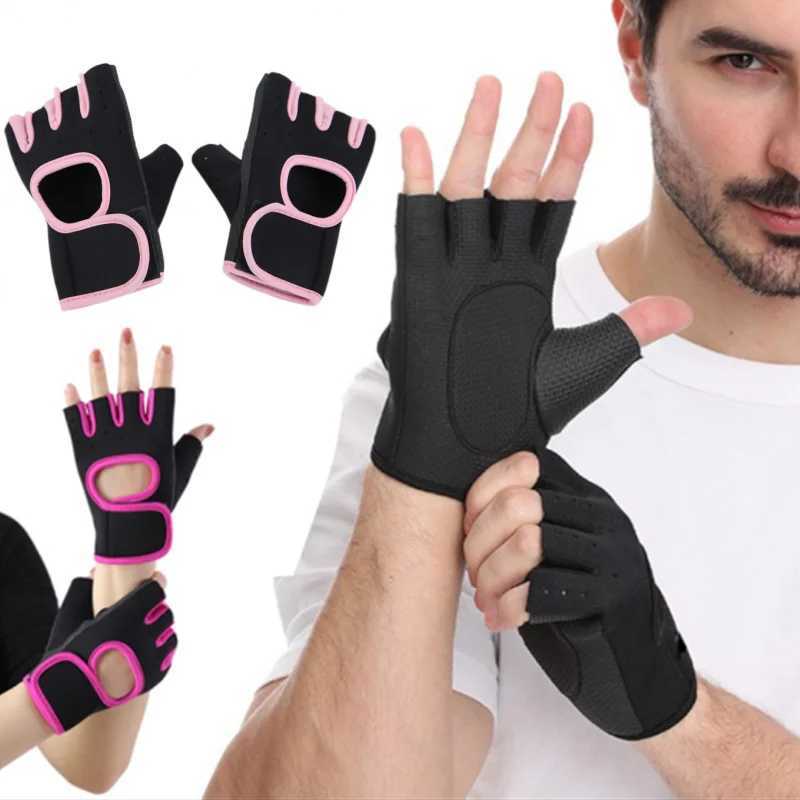 Half finger sports gloves weightlifting and fitness gloves outdoor sports bicycles breathable and shock-absorbing exercise gym glovesW241018