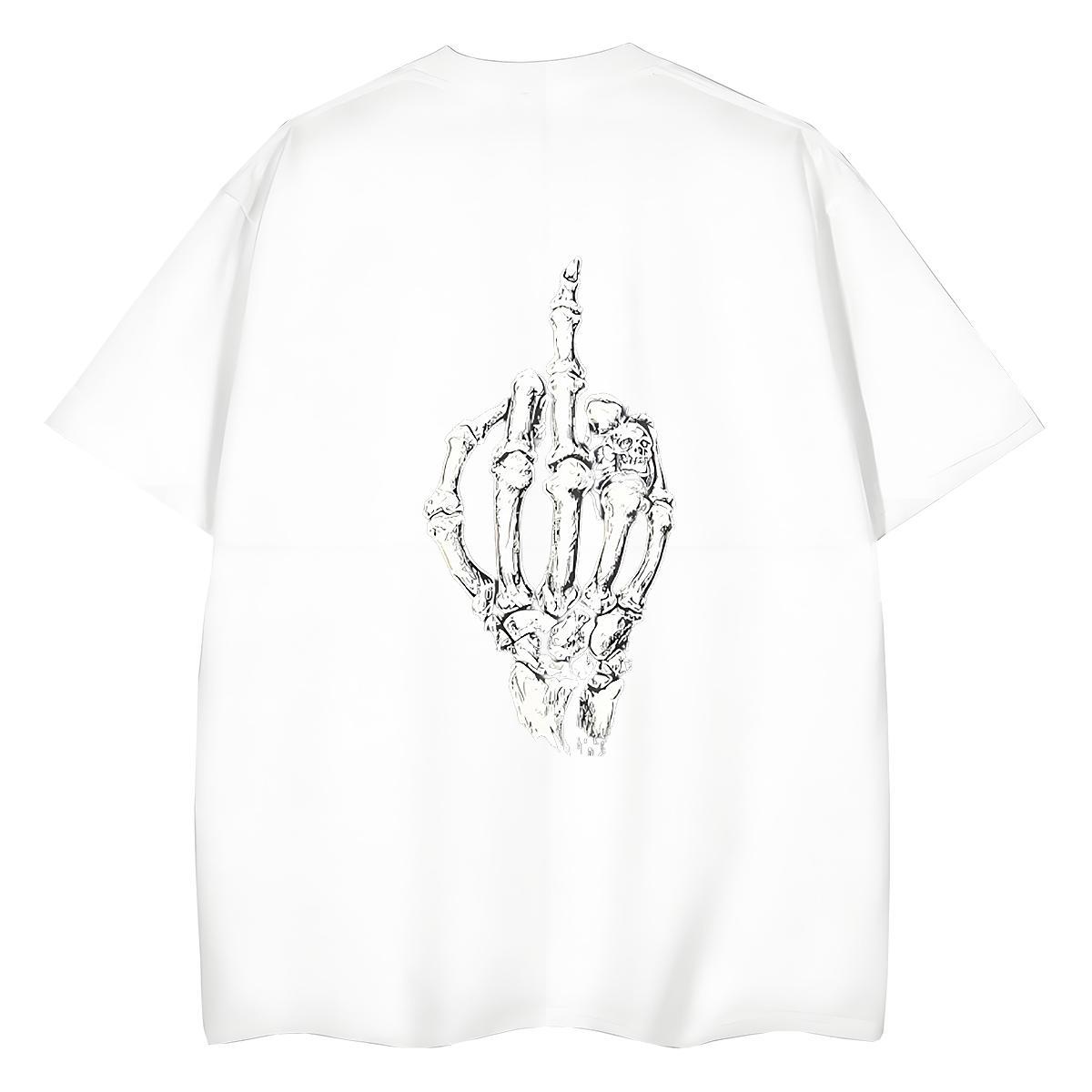 New Women T Shirts 230g Cotton Crew Neck Street Casual skull Woman Tshirt Unisex Custom Printing Tops Tees