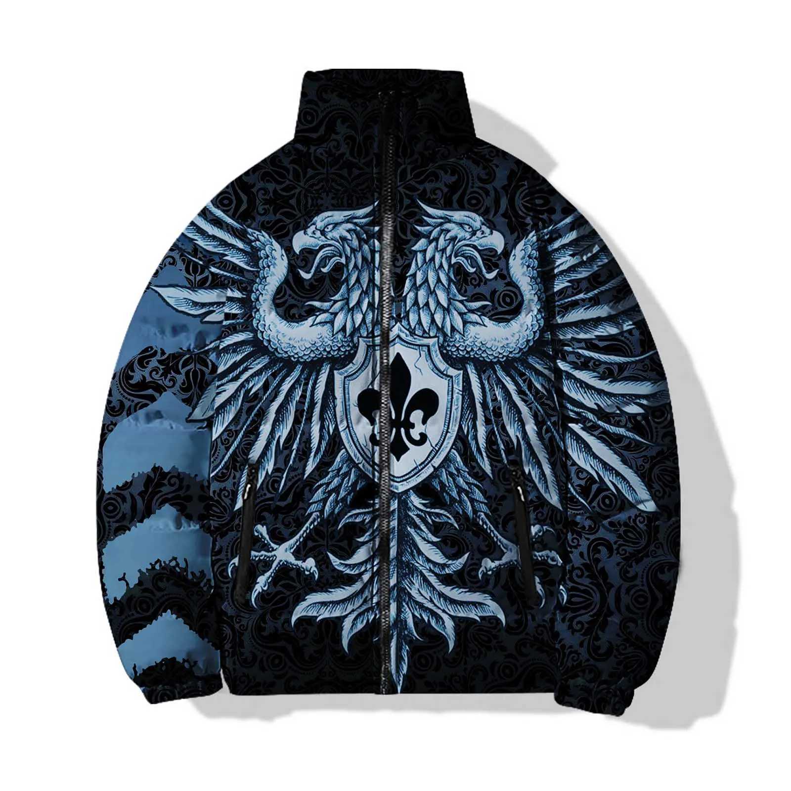 Trendy and Versatile Mens Clothing Comfortable and Warm Stylish Eagle Print Jackets Man Parkas Leisure Sports Winter Coat Men LX241018