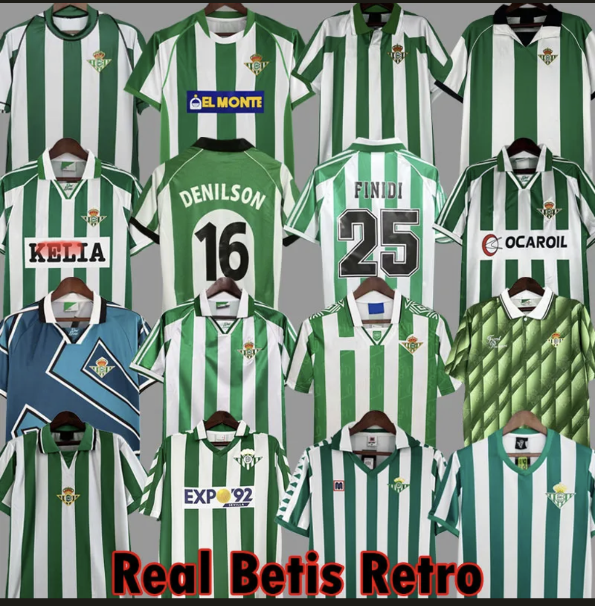 Retro REAL classic vintage football shirt 01 02 03 04 76 77 82 85 94 95 96 97 98 99 00 2001 2002 1995 1997 1976 ALFONSO BETIS JARNI DENILSO 1977 1985 2000 2003
