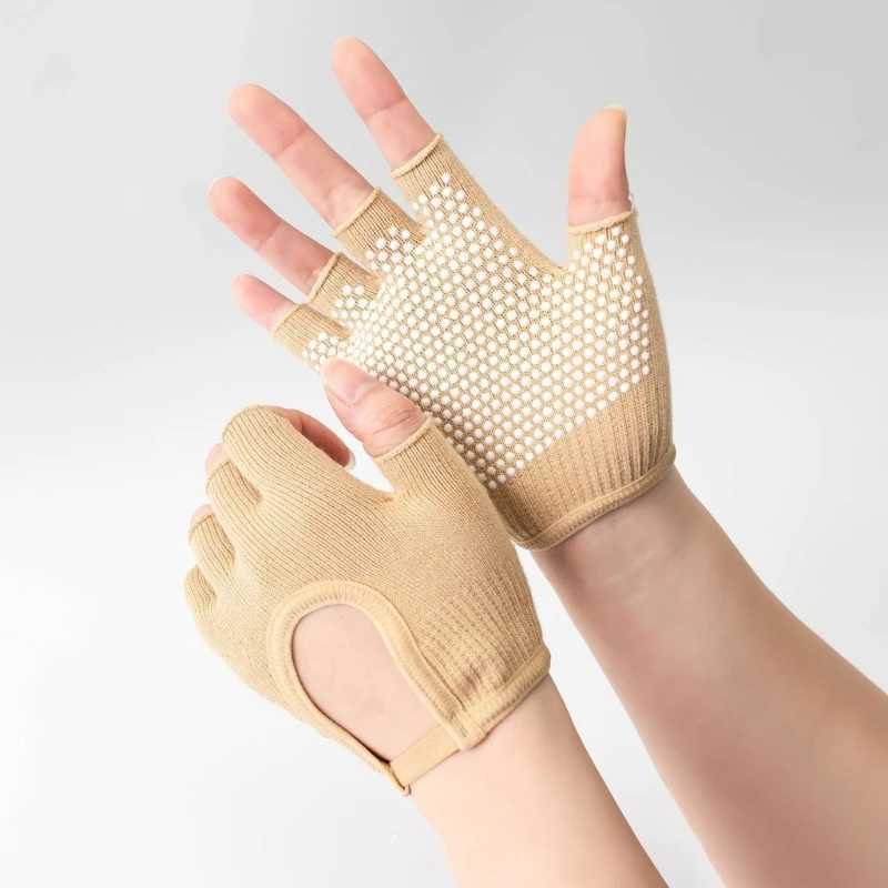 Silicone anti slip five finger sports gloves weight training gloves gym glovesW241018