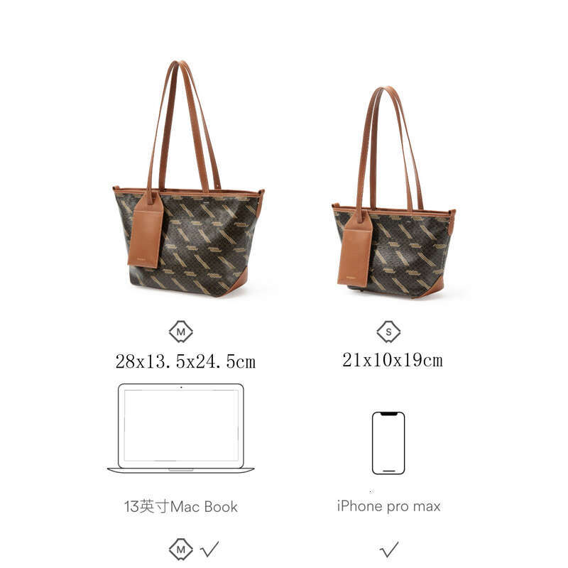 High Capacity Commuting Handbag Fashion Retro Style Tote Bag Brand Design Printing Classic Women Shoulder Bags