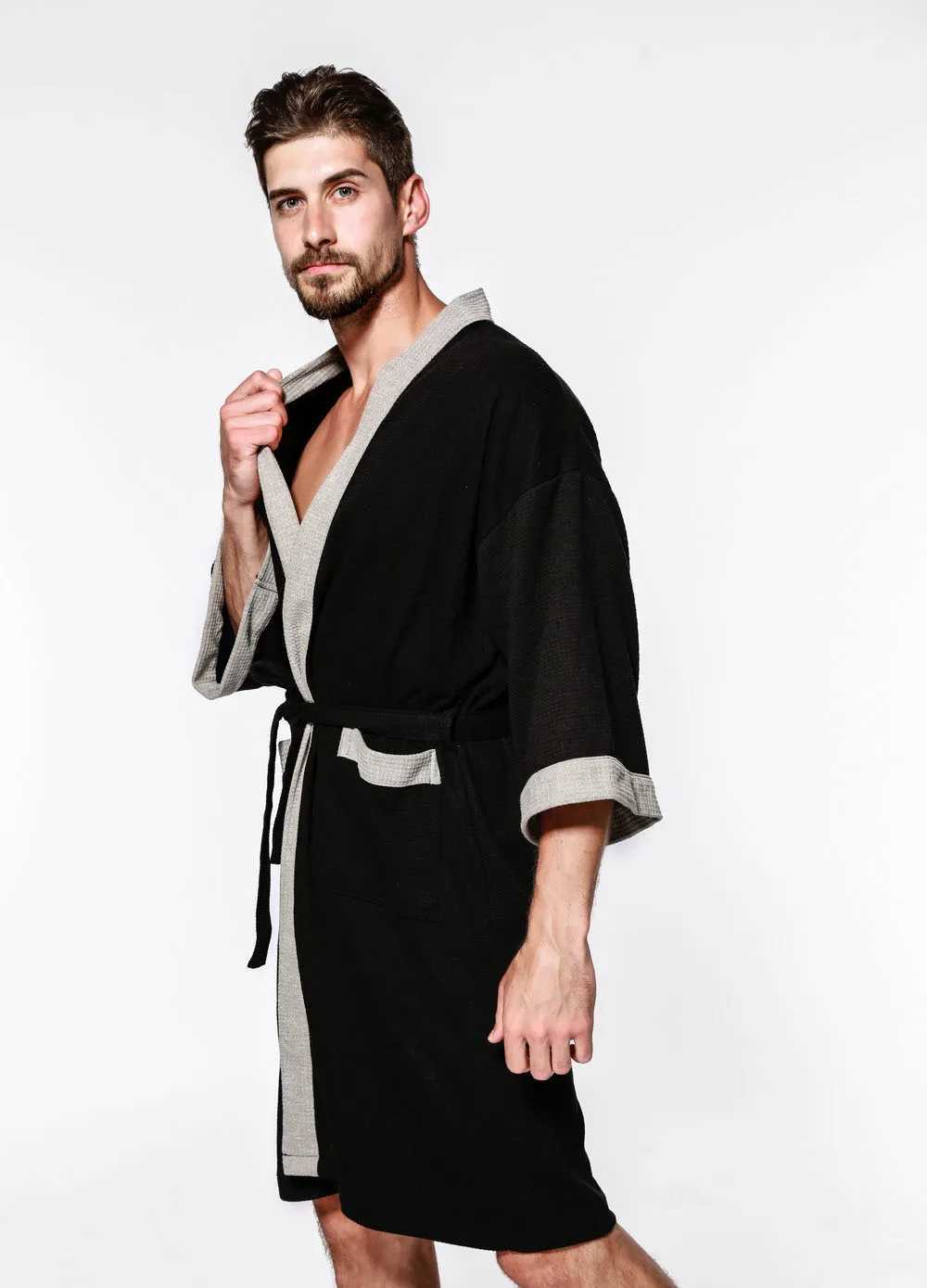 Plus Size Summer Spring Men Bathrobe 8XL Bust 140cm 7XL 6XL Sleepwear Pajama Large SizeXJ241018