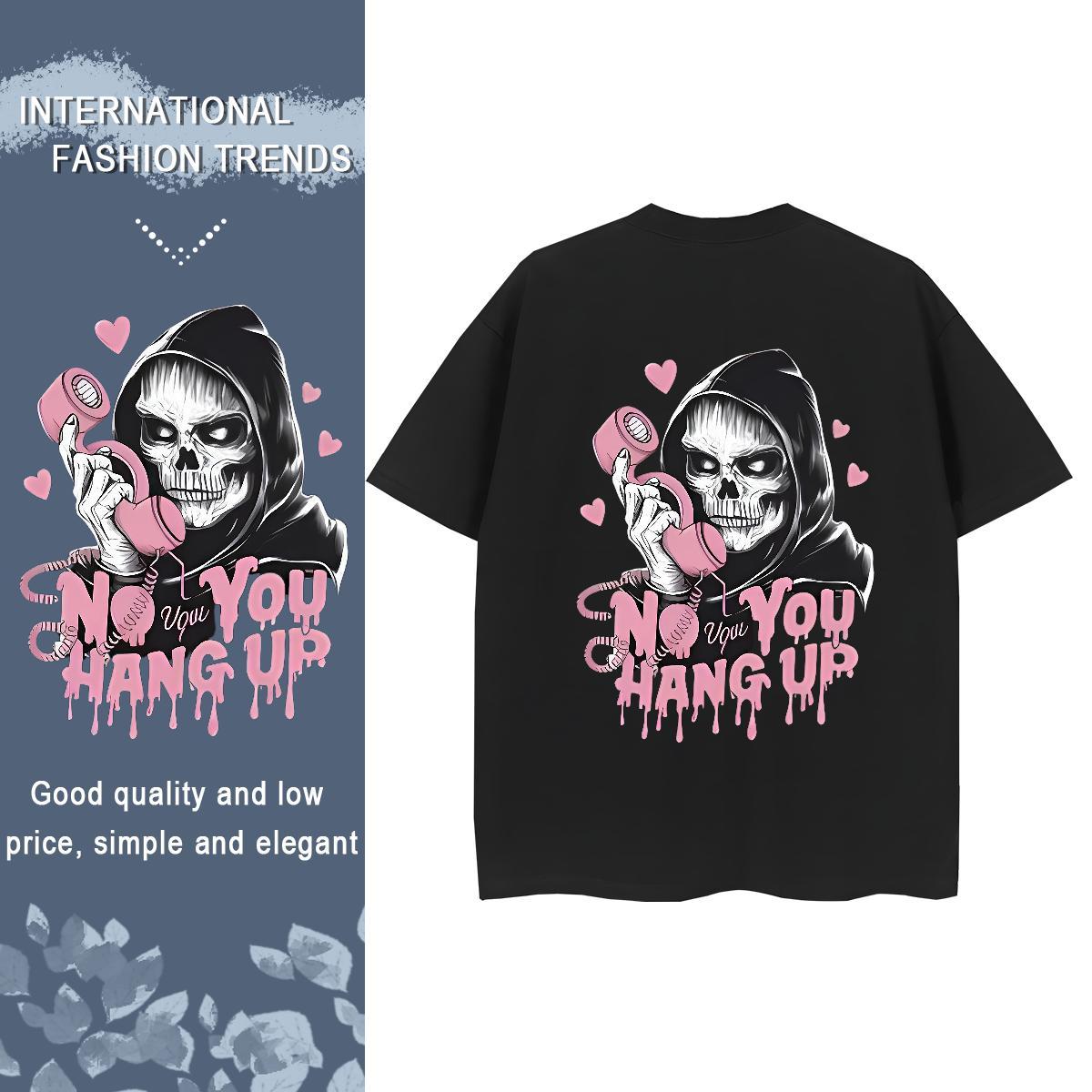 DIY T Shirts Women 230g Cotton Breathable Casual phone Women Tees Unisex Custom Print Plus Size Clothings