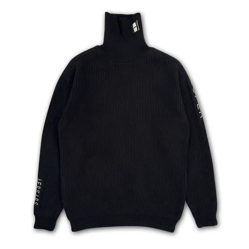 Man High Collar Knitted Sweaters for Men Pullovers Turtleneck White Letter Golf in Selling Products Warm S 241018
