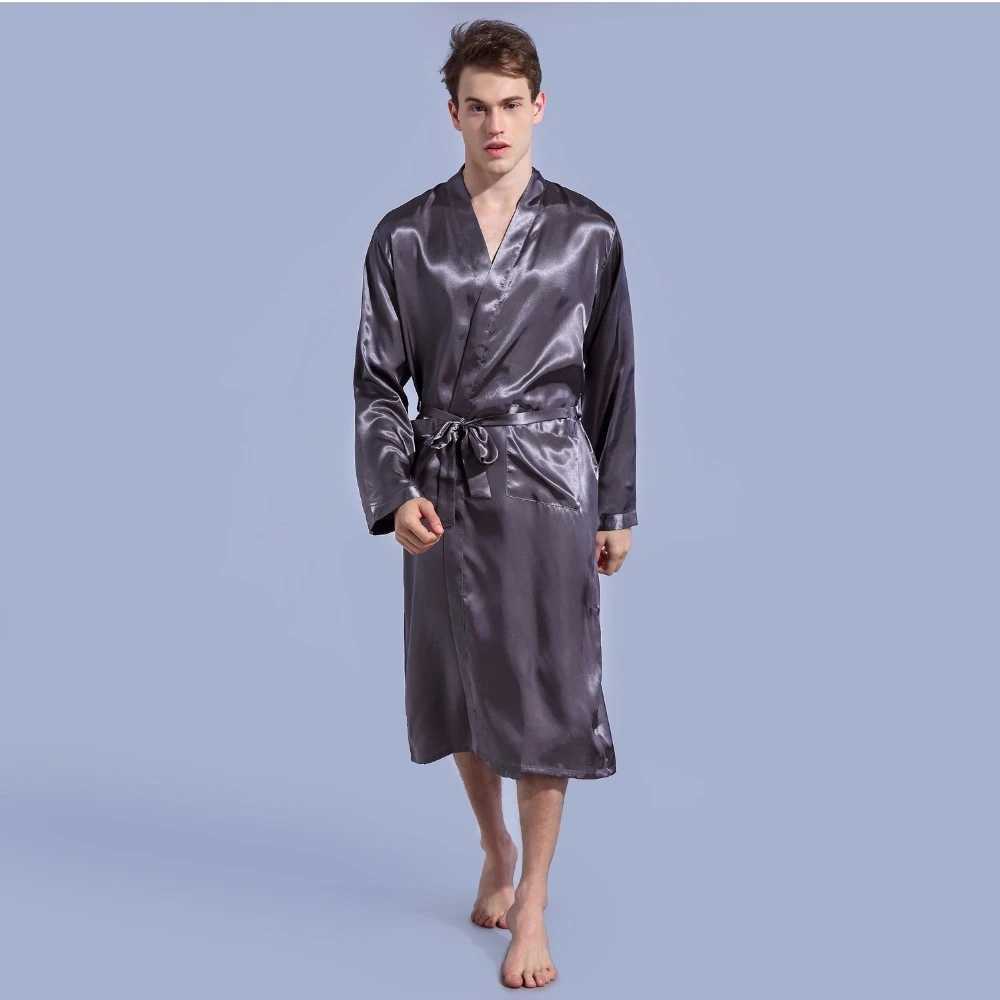 Groom Robe Emulation Silk Soft Home Bathrobe Nightgown For Men Kimono Customized Name and Date Personalized for Wedding PartyXJ241018