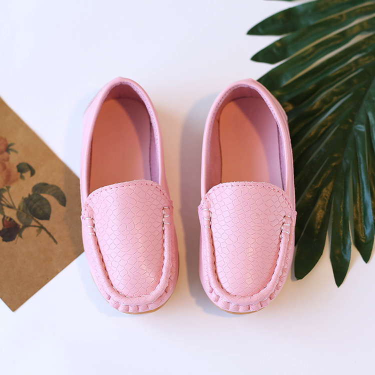 Kids Casual Shoes Flat Candy Colors Unisex Boys Girls Soft Loafers Slip-on PU Leather Cutefeet For Toddler Girl Youth Shoes Big Size 21-36
