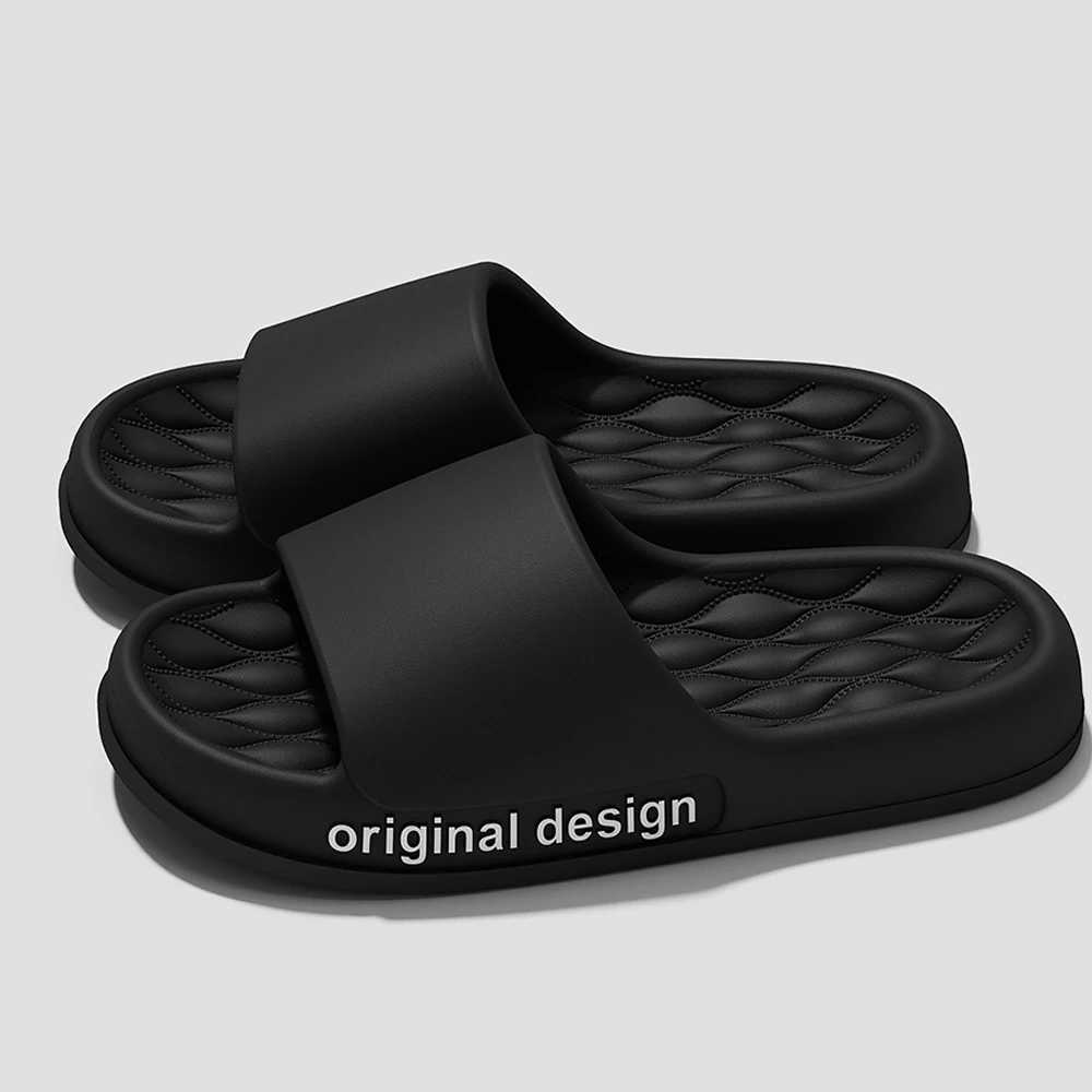 Smile Pop House Shower Bathroom Shoes EVA Beach Slides Fashion Soft Cloud Slippers 2024 hot Summer Men Antiskid Sandals Z241018