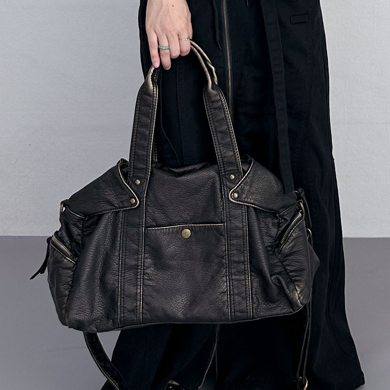 Moto & Biker Shoulder Underarm Bags For Women Designer Handbags And Purses 2023 New In Vintage Y2k PU Leather Crossbody