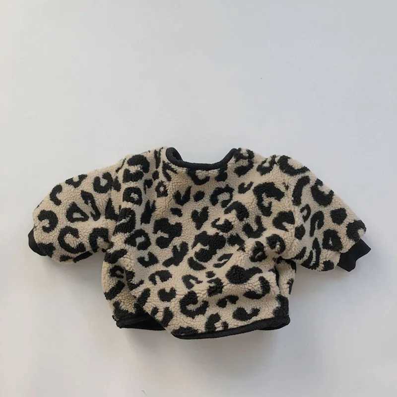 1-7T Preschool Children Baby Boys and Girls Winter Clothing Leopard print Jacket Fashion Wool Warm Coat Cute Baby Clothing M241018