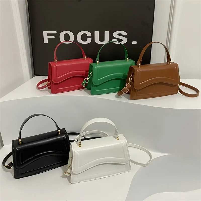 High Quality PU Leather Handbag Purse Womens Bag Solid Color Shoulder Crossbody Bags Lady Messenger Small Tote for Women GirlsC241218
