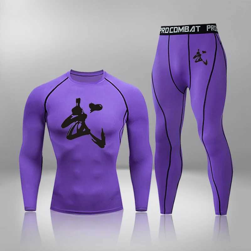 Men's Thermal Underwear Winter Thermal Underwear Men Warm First Layer Man Undrewear Set Compression Quick Drying Second Skin Long Johns Quick Dry