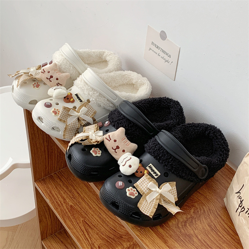Detachable Slippers EVA Warm Thick Bottom Plush Cotton Towers | 2024 New