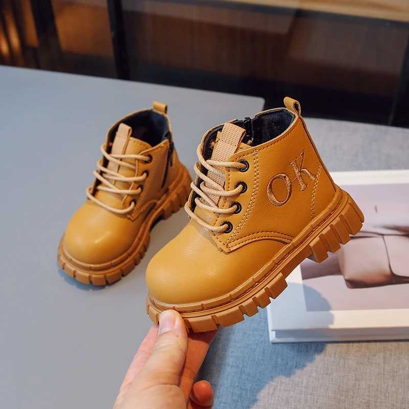 Boots 2023 Boots for Kids Girls Embroidery Britain Style Classic Cool Toddler Boots for Boys Children Fashion Casual Ankle Boot Spring H241018