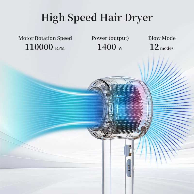 Negative ion hair care electric hollow hair dryer high-speed hair dryer portable home travel W241018
