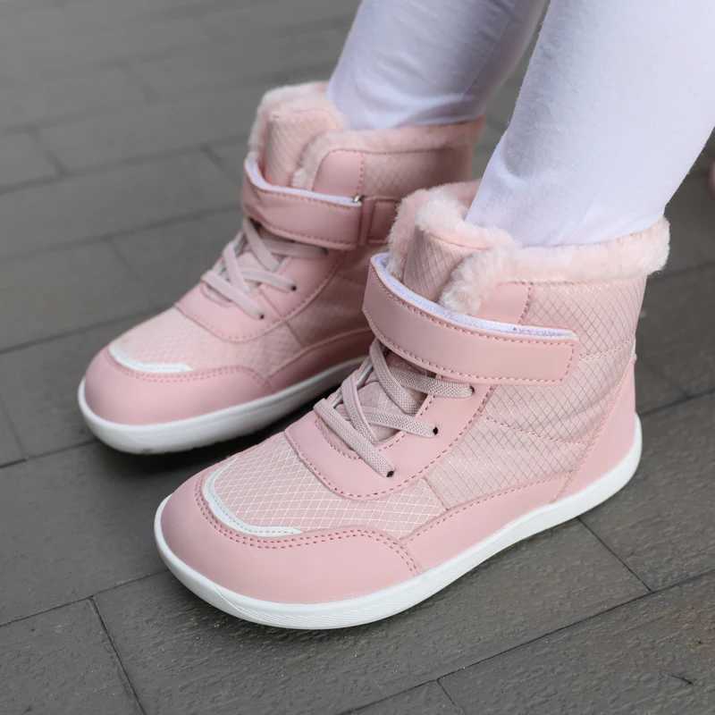 Boots Winter Warm Childrens Snow Boots Wide Toes Barefoot Snow Boots Girls and Boys Outdoor Casual Shoes Childrens/Childrens Winter Shoes H241018