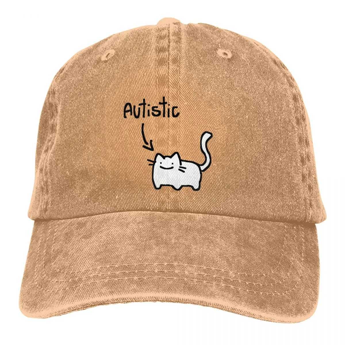 Pure Color Dad Hats Autistic Cat Womens Hat Sun Visor Baseball Caps Animal Peaked CapX241018