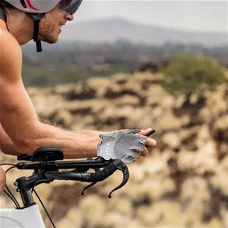 Bicycle gloves Womens half finger gym gloves Bicycle gloves gel breathable anti-skid outdoor sports fitness glovesW241018