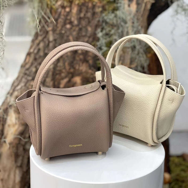 New Genuine Leather Lychee Pattern Shoulder Fashion Mini Simple Crossbody Bags Casual Solid Color Women Handbag