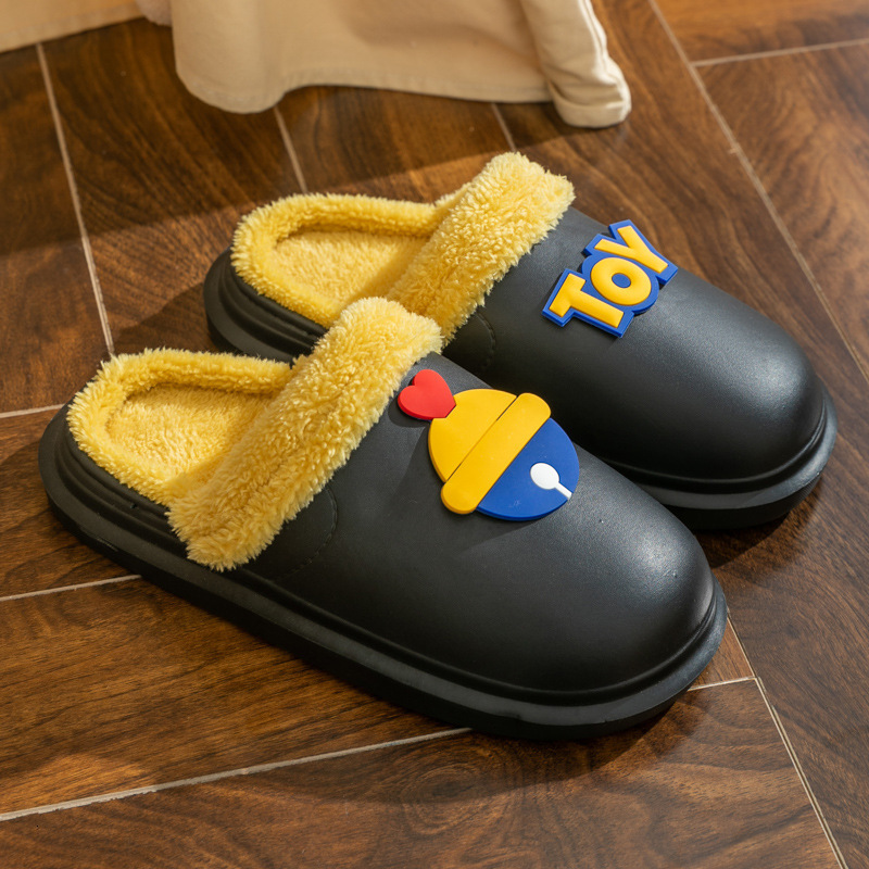 Ddmyshoes Women Couples Indoors Home Waterproof Non Slip And Can Be Worn Externally With Plush Insulation Cotton Slippers For Men In Winter Chinese Br